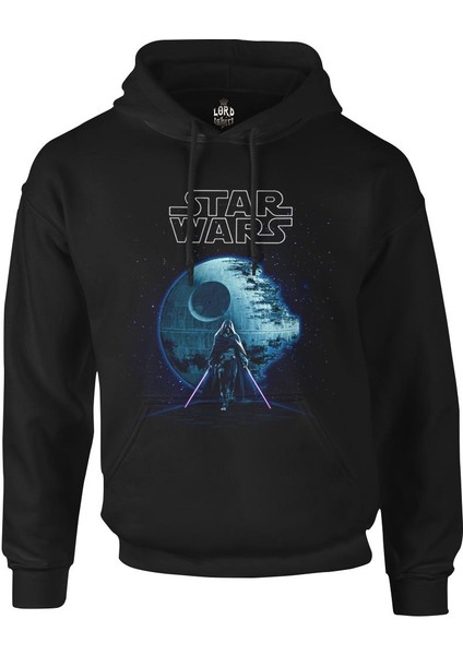 Star Wars - The Force Awakens 6 Siyah Erkek Fermuarsız Kapşonlu