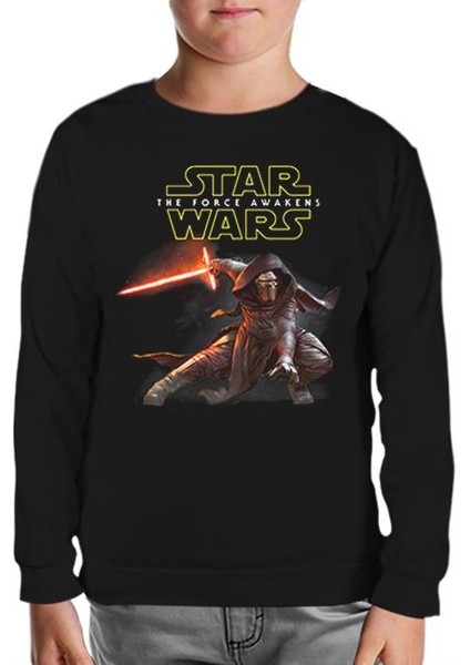 Star Wars - The Force Awakens 10 Siyah Çocuk Sweatshirt
