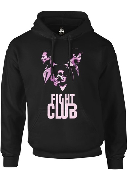 Fight Club - Smoky Siyah Erkek Fermuarsız Kapşonlu