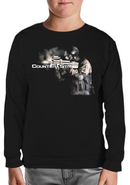 Counter Strike 2 Siyah Çocuk Sweatshirt