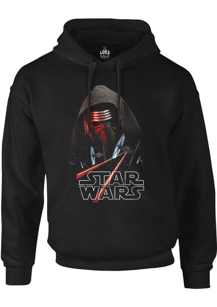 Star Wars - The Force Awakens 7 Siyah Erkek Fermuarsız Kapşonlu