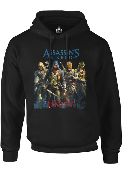 Assassin's Creed Unity 2 Siyah Erkek Fermuarsiz Kapşonlu