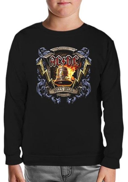 Ac Dc Hells Bells Siyah Çocuk Sweatshirt