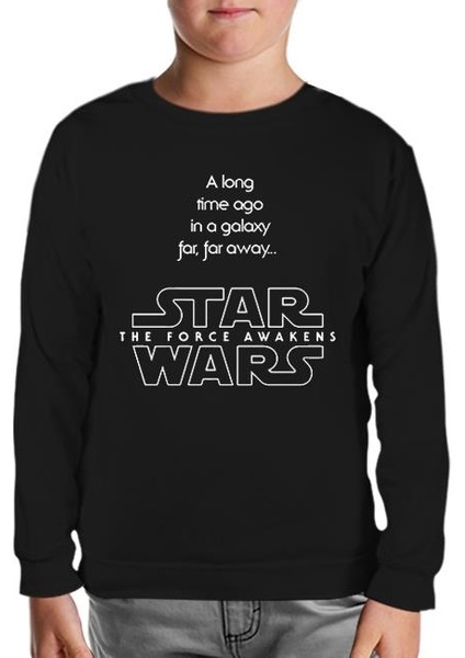 Star Wars - The Force Awakens 4 Siyah Çocuk Sweatshirt