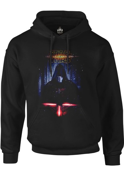 Star Wars - The Force Awakens 9 Siyah Erkek Fermuarsız Kapşonlu