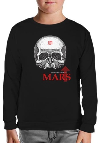 30 Seconds To Mars Siyah Çocuk Sweatshirt