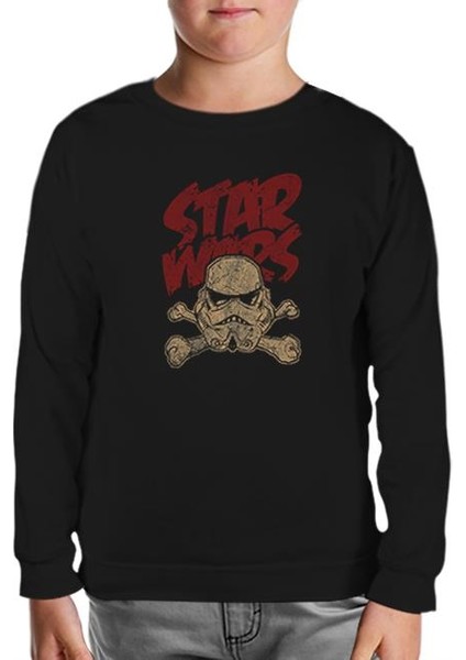 Star Wars - Stormtrooper Siyah Çocuk Sweatshirt