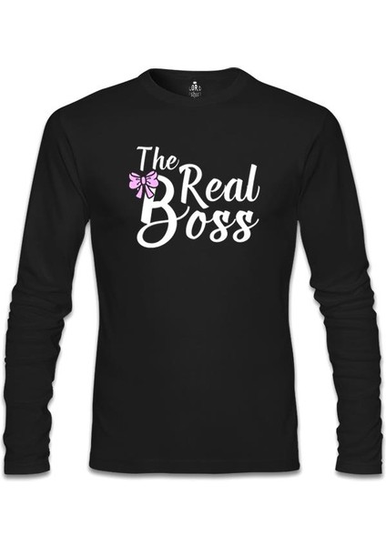 The Real Boss Siyah Erkek Sweatshirt