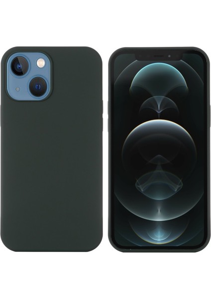 Apple iPhone 13 6.1 Inç Uyumlu Silikon Telefon Kılıfı - Koyu Yeşil (Yurt Dışından) fiyatları