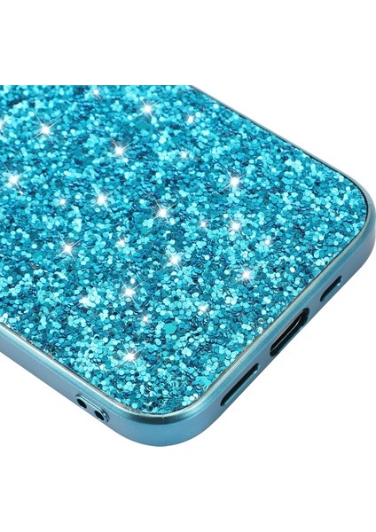 Apple iPhone 13 Pro 6.1 Inç Uyumlu Tpu + Simli Çerçeve Galvanik Telefon Kılıfı - Pembe Altın (Yurt Dışından)