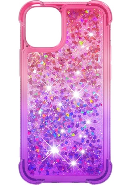 Apple iPhone 13 Pro 6.1 Inç Uyumlu Degrade Renkli Tpu Akrilik Telefon Kılıfı - Pembe / Mor (Yurt Dışından) fiyatları