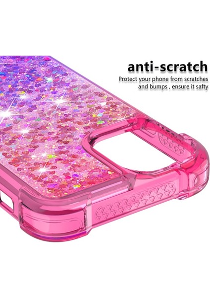 Apple iPhone 13 Pro 6.1 Inç Uyumlu Degrade Renkli Tpu Akrilik Telefon Kılıfı - Pembe / Mor (Yurt Dışından) fırsatları