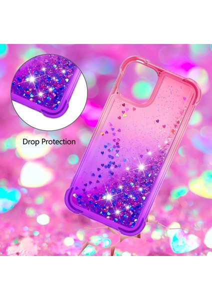 Apple iPhone 13 Pro 6.1 Inç Uyumlu Degrade Renkli Tpu Akrilik Telefon Kılıfı - Pembe / Mor (Yurt Dışından) indirimleri