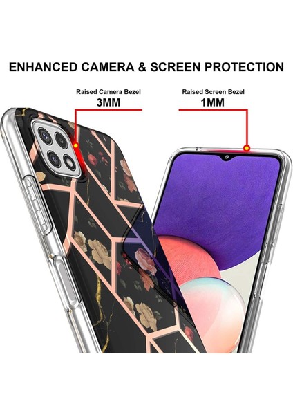 Samsung Galaxy A22 5g Için Çiçek Mermer Desen Tasarımlı Yumuşak Tpu Telefon Kılıfı (Yurt Dışından) fiyatları