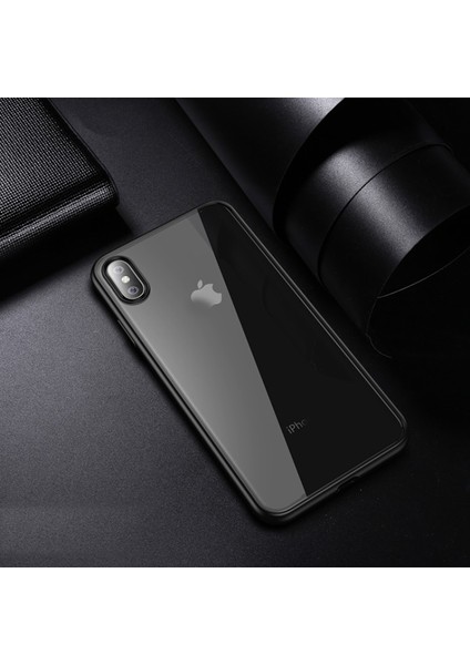 Apple iPhone Xs Için Pc + Tpu Hibrit Darbeye Dayanıklı Kılıf - Siyah (Yurt Dışından)
