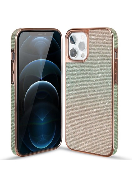 Apple iPhone 12 Için Renk Değiştiren Işıltılı Pc + Tpu Telefon Kılıfı - Gümüş (Yurt Dışından)