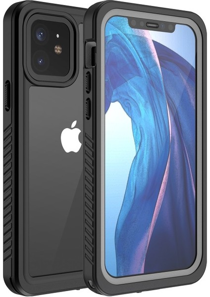 Apple iPhone 12 Için IP68 Suya Dayanıklı Toz Geçirmez Koruyucu Kılıf - Siyah (Yurt Dışından)