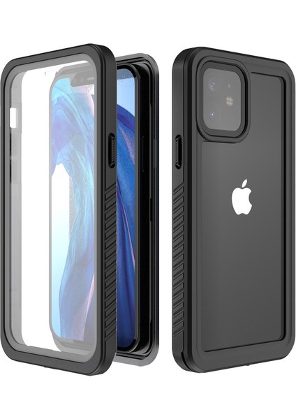 Apple iPhone 12 Için IP68 Suya Dayanıklı Toz Geçirmez Koruyucu Kılıf - Siyah (Yurt Dışından)