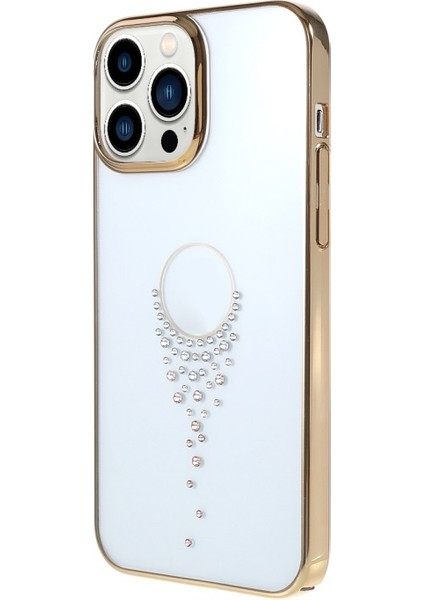 Apple iPhone 13 Pro Max Için Starry Serisi Yapay Elmaslı Galvanik Lazer Telefon Kılıfı - Altın (Yurt Dışından) modelleri