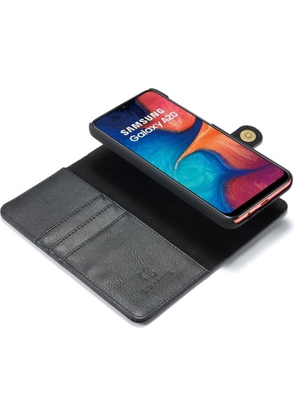 Deri Samsung Galaxy A30 / A20 Için Telefon Kılıfı- Siyah (Yurt Dışından)