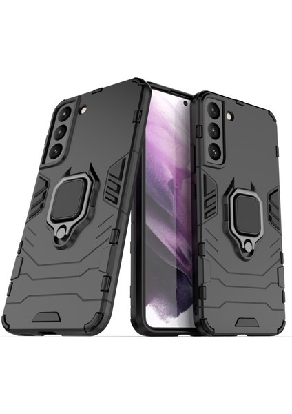 Samsung Galaxy S22 + 5g Için Çift Katmanlı Darbeye Karşı Koruyucu Yüzük Tutuculu Kılıf (Yurt Dışından)