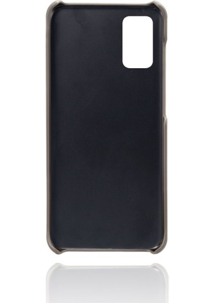 Pu Deri Kaplamalı Samsung Galaxy A41 Için Telefon Kılıfı - Gri (Yurt Dışından)