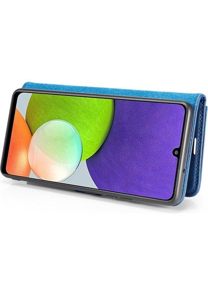 Deri Tpu Samsung Galaxy A22 4g Için Telefon Kılıfı - Mavi (Yurt Dışından)