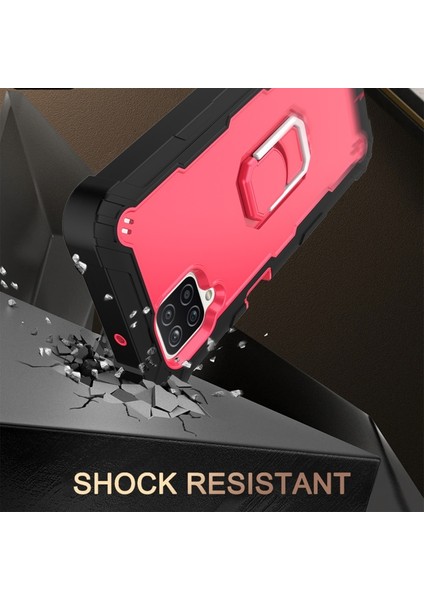 Samsung Galaxy A12 Için Telefon Kılıfı - Siyah / Kırmızı (Yurt Dışından) fırsatları