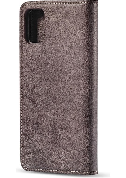 Deri + Pc Samsung Galaxy A51 Için Telefon Kılıfı - Gri (Yurt Dışından)