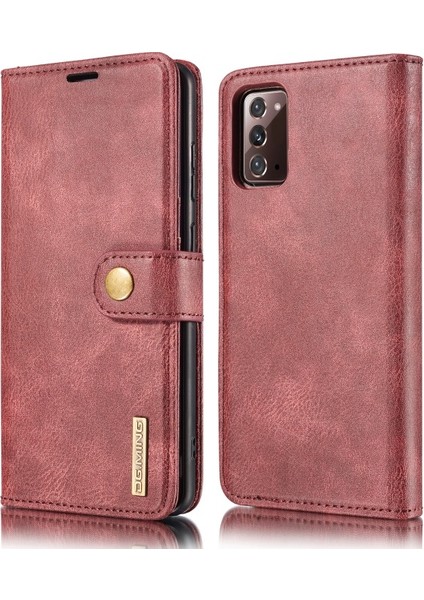 Pc + Deri Samsung Galaxy Note 20 / Note 20 5g Için Telefon Kılıfı - Kırmızı (Yurt Dışından)