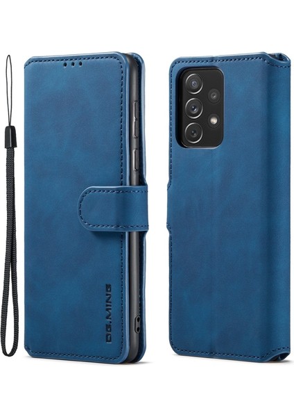 Dayanıklı Pu Deri Samsung Galaxy A73 5g Için Telefon Kılıfı - Mavi (Yurt Dışından)