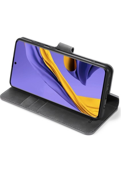 Deri Samsung Galaxy A51 Için Telefon Kılıfı - Gri (Yurt Dışından)