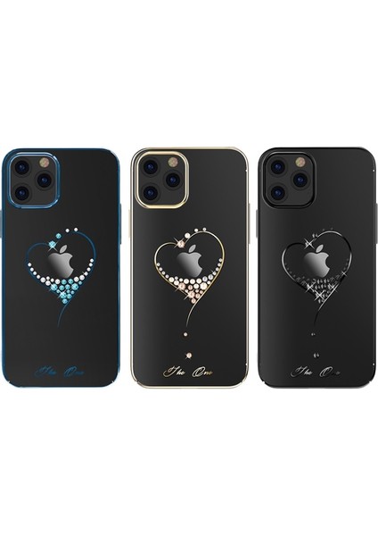 Apple iPhone 12 Pro Için Wish Serisi Swarovski Sert Pc Telefon Kılıfı - Siyah (Yurt Dışından) modelleri