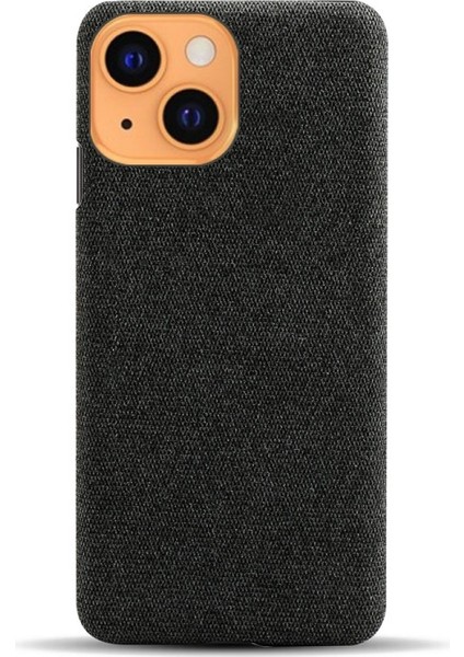 Apple iPhone 13 Mini Için Düz Renk Kumaş Kaplamalı Pc Telefon Kılıfı - Siyah (Yurt Dışından) indirimleri