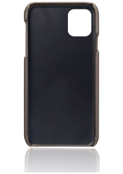 Apple iPhone 12 Pro Max Için Çift Kart Yuvalı Pu Deri Kaplamalı Pc Telefon Kılıfı - Gri (Yurt Dışından) modelleri