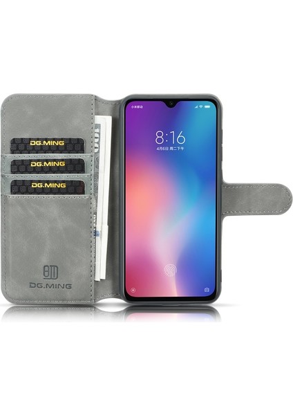 Deri Samsung Galaxy A50 / A50S / A30S Için Telefon Kılıfı - Gri (Yurt Dışından)