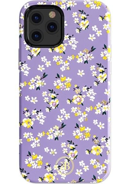 Apple iPhone 12 Için Flower Serisi Manyetik Levhalı Pc Telefon Kılıfı - Mor/sarı (Yurt Dışından) fiyatları