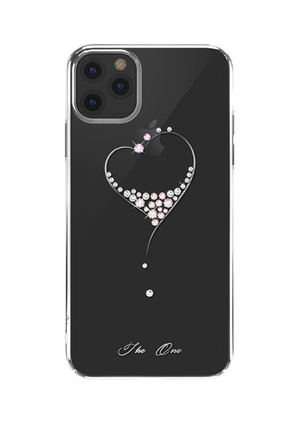Apple iPhone 11 Pro Max Için Wish Serisi Swarovski Sert Pc Telefon Kılıfı - Gümüş (Yurt Dışından)