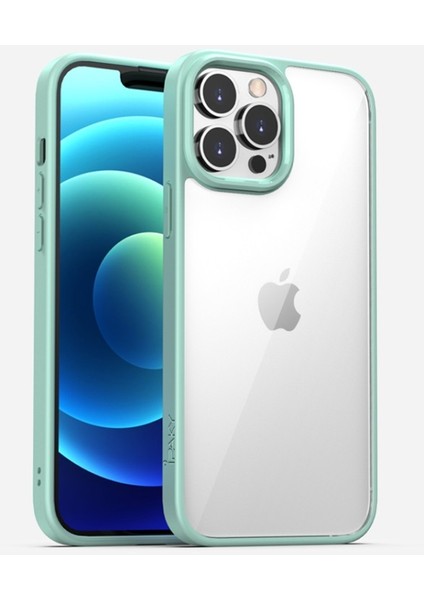 Apple iPhone 13 Için Düşmeye Dayanıklı Pc + Tpu Hibrit Koruyucu Kılıf - Açık Yeşil (Yurt Dışından)