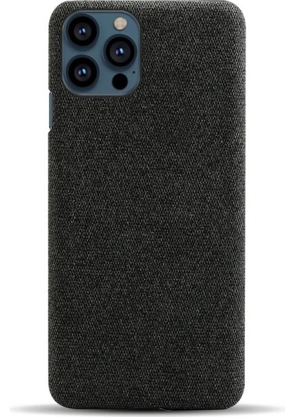 Apple iPhone 13 Pro Için Kumaş Kaplamalı Sert Plastik Telefon Kılıfı - Siyah (Yurt Dışından) indirimleri