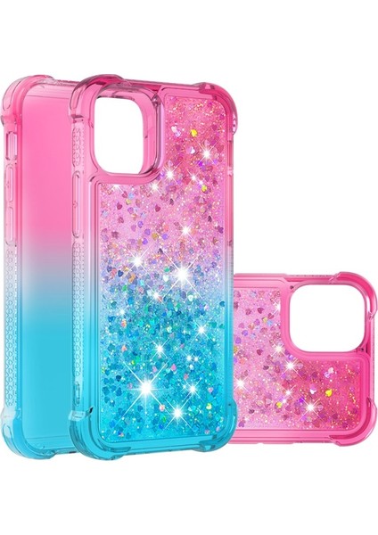 Apple iPhone 13 Mini 5.4 Inç Uyumlu Degrade Tpu Darbeye Dayanıklı Telefon Kılıfı - Pembe / Mavi (Yurt Dışından)