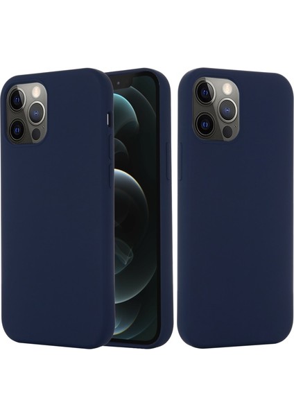 Apple iPhone 13 Pro Max 6.7 Inç Uyumlu Silikon Manyetik Telefon Kılıfı - Koyu Mavi (Yurt Dışından)