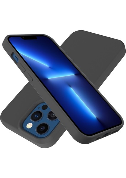 Apple iPhone 13 Pro Max 6.7 Inç Uyumlu Parmak Izi Özellikli Tpu Yumuşak Koruyuculu Telefon Kılıfı - Siyah (Yurt Dışından)