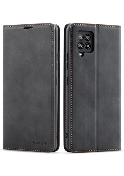 Fantasy Serisi Samsung Galaxy A12 Için Deri Telefon Kılıfı (Yurt Dışından)