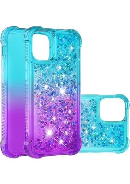 Apple iPhone 13 Mini 5.4 Inç Uyumlu Degrade Tpu Darbeye Dayanıklı Telefon Kılıfı - Mavi / Mor (Yurt Dışından)
