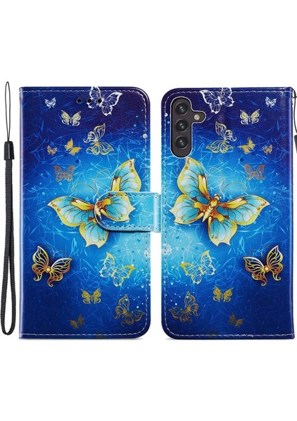 Samsung Galaxy A13 5g Için Desen Baskı Pu Deri Telefon Kılıfı (Yurt Dışından)