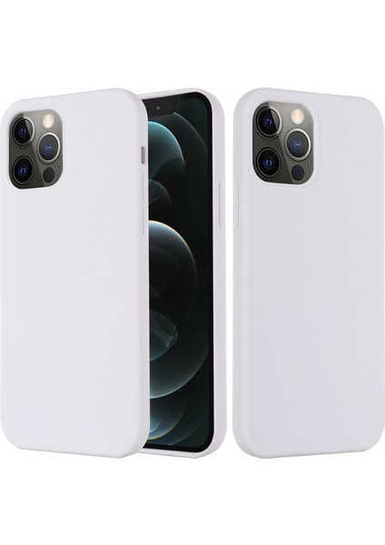 Apple iPhone 13 Pro Max 6.7 Inç Uyumlu Silikon Manyetik Telefon Kılıfı - Beyaz (Yurt Dışından)