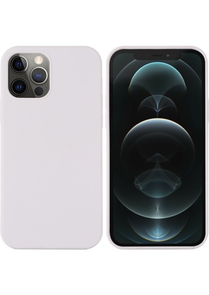 Apple iPhone 13 Pro Max 6.7 Inç Uyumlu Silikon Manyetik Telefon Kılıfı - Beyaz (Yurt Dışından)