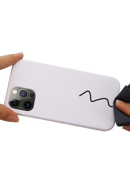 Apple iPhone 13 Pro Max 6.7 Inç Uyumlu Silikon Manyetik Telefon Kılıfı - Beyaz (Yurt Dışından)