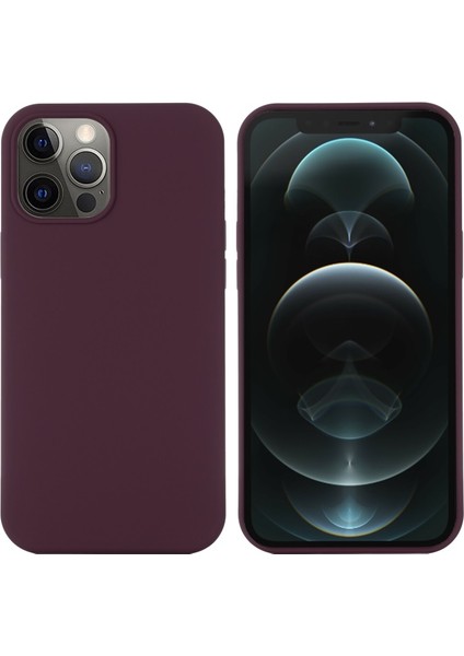 Apple iPhone 13 Pro Max 6.7 Inç Uyumlu Silikon Manyetik Telefon Kılıfı - Koyu Kırmızı (Yurt Dışından) modelleri